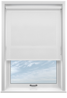 Valencia Voile, Coastal White - Twist&Fit Roller Blind